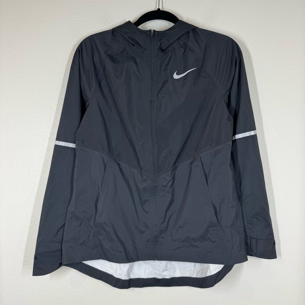 Nike Zonal AeroShield Running Jacket Black Hooded Reflective Women’s Size Small